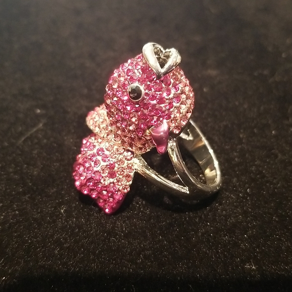 Lot of 7 Crystal Animal Rings - Picture 2 of 8